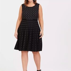 Torrid Dotted Skater Sweater Dress